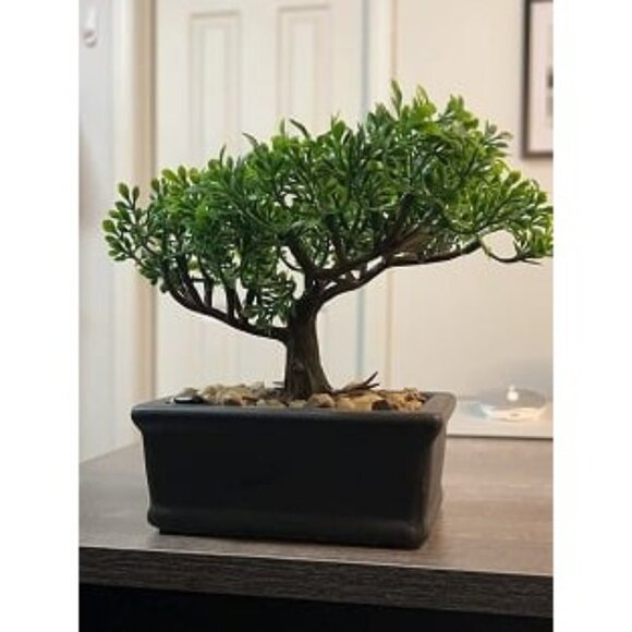 New Artificial Bonsai Tree Juniper Faux Plants Indoor Small Fake Plants Decor - Picture 1 of 2